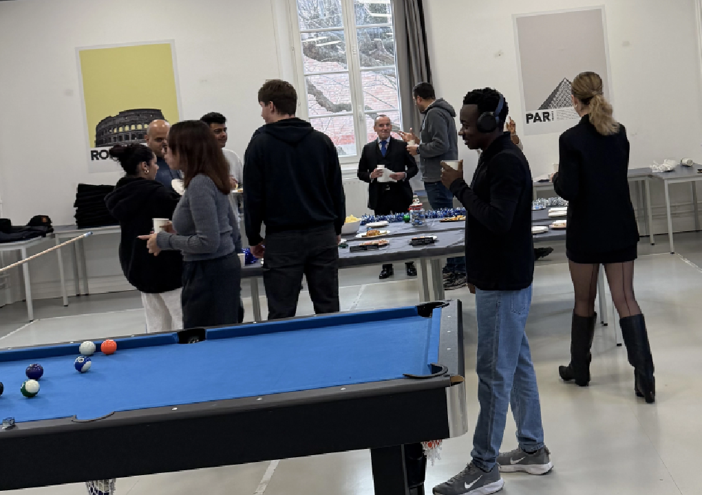 students playing TT indoor